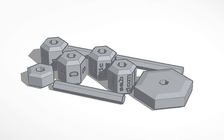 3D design perpetual calendar - Tinkercad
