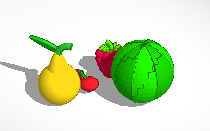 3D design фрукты - Tinkercad