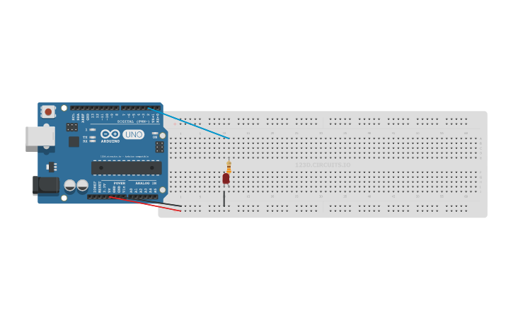 Circuit design Led Blink - Tinkercad