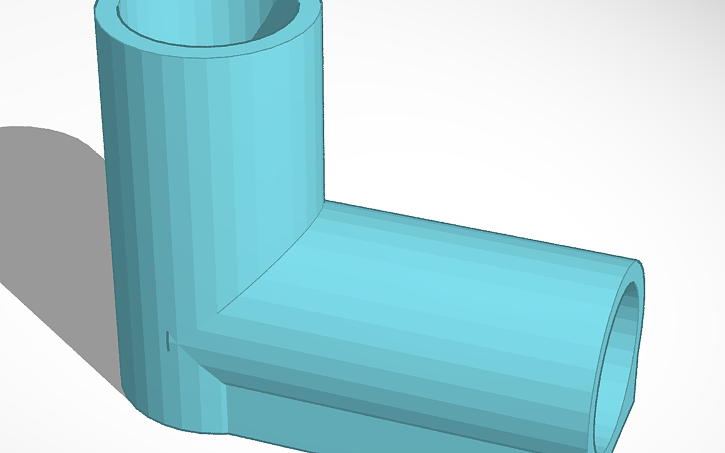 Angel Block Pipe 3D design angle pipe 16mm - Tinkercad