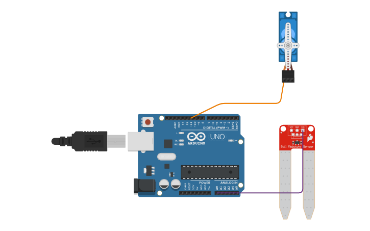 Circuit design Automatic Door System - Tinkercad