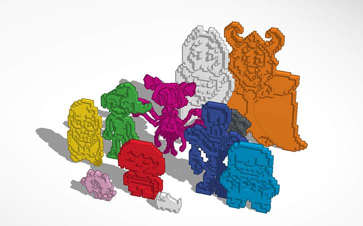 3D design 언더테일-UNDERTALE - Tinkercad