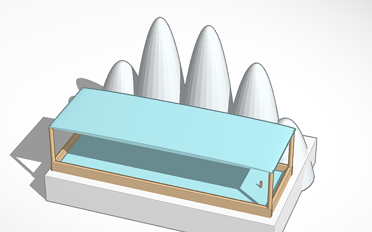 Ice Rink Cad 3D design ice rink in mountains - Tinkercad