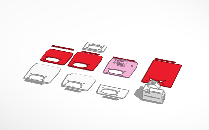 Caging Designcad 3D design FED3 Caging Adapters - Tinkercad