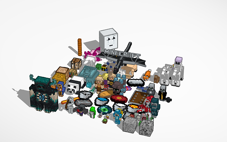3D design all minecraft mobs - Tinkercad