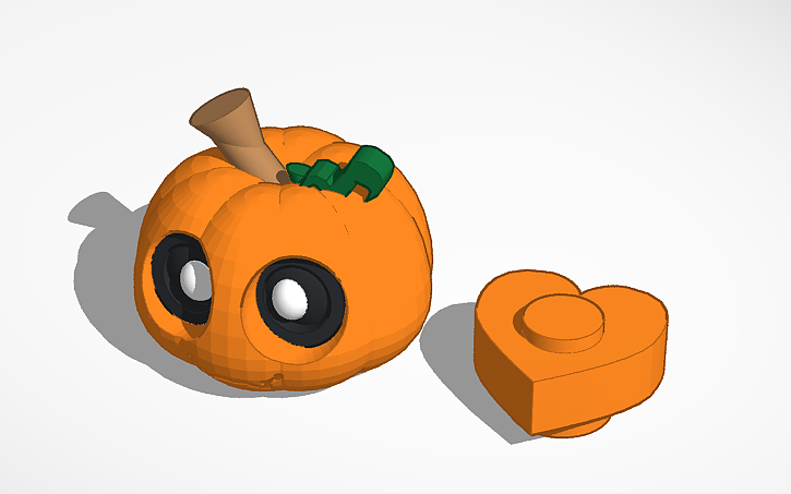 3D design Gourdy Lego Head and Lego Memory Locket - Tinkercad
