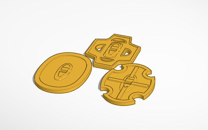 3D design Zoro's sword guards - Tinkercad
