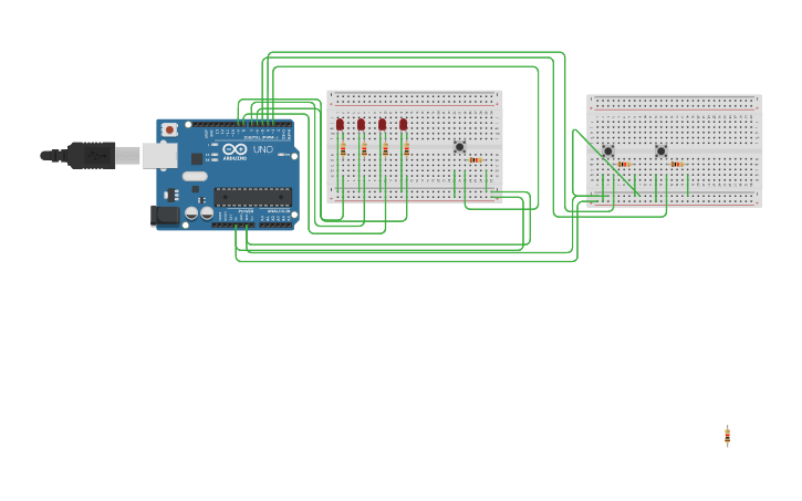 Circuit design Advanced Integer-Coding - Tinkercad
