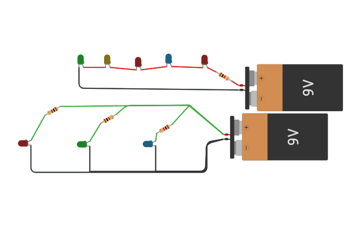 Circuit design Series and Parallel circuit - Tinkercad