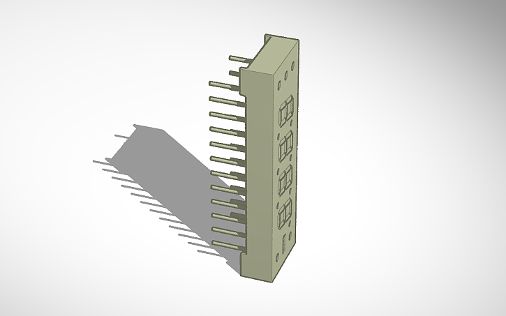 3D design LED numeric display - Tinkercad