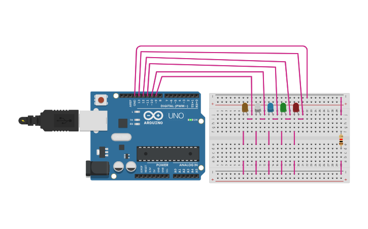 Circuit design LED BLINKING - Tinkercad