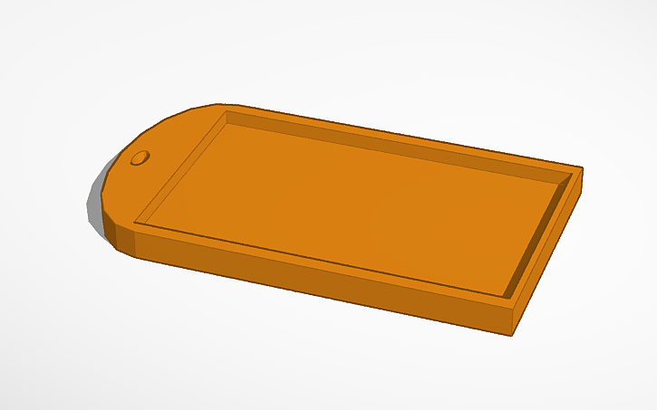 3D design Keychain template - Tinkercad