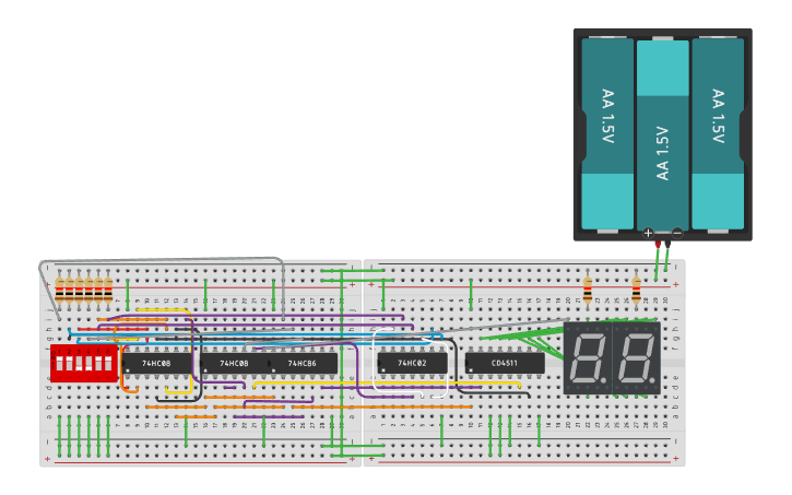 Circuit design Multiplier - Tinkercad
