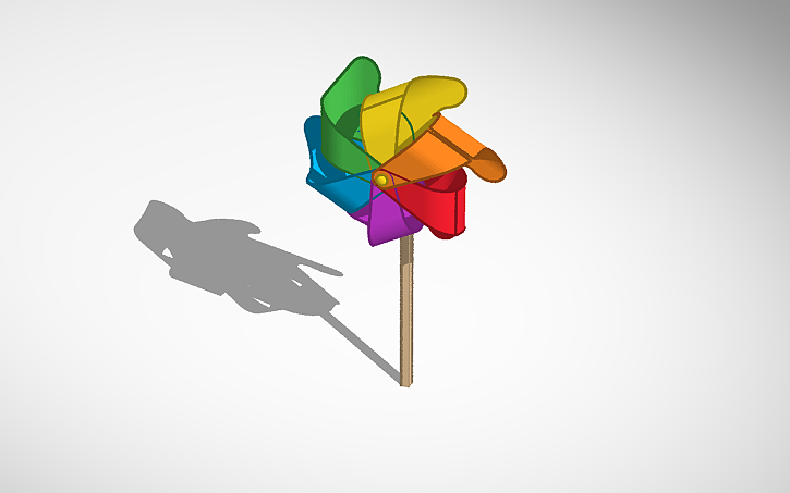 3D design Pinwheel - Tinkercad