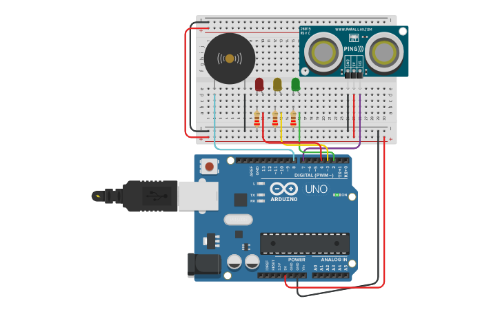 Circuit design Buzzer - Tinkercad