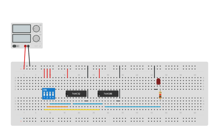 Circuit design Combinational Circuit - Tinkercad