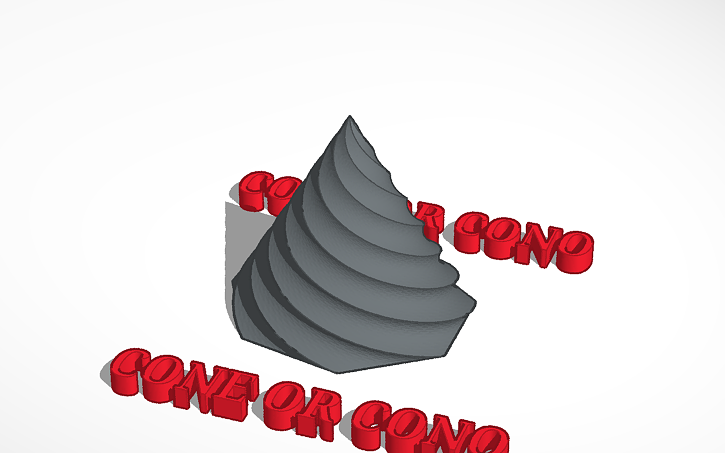 3D design CONE - Tinkercad