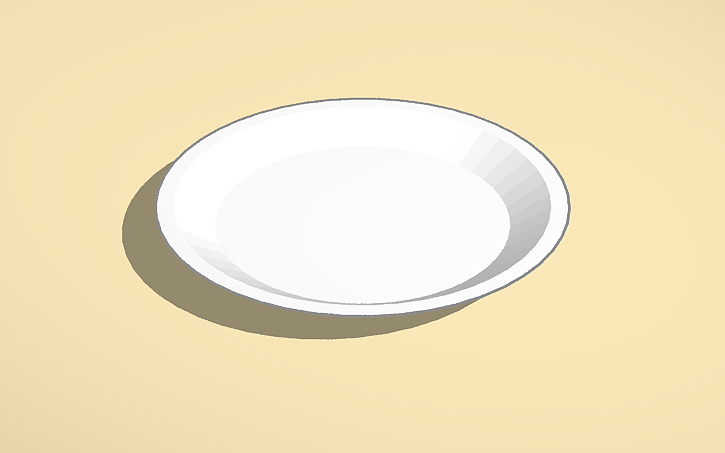 3D design the aboslute useless plate. - Tinkercad