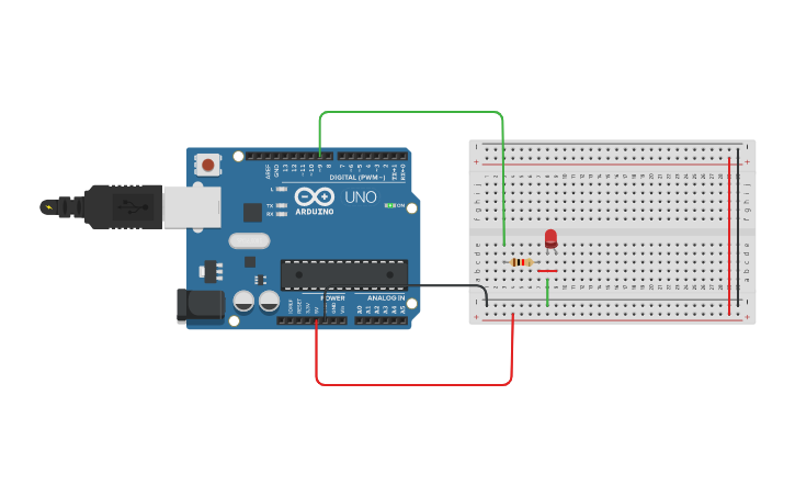 Circuit design APPLYING PULSE WIDTH MODULATION - Tinkercad