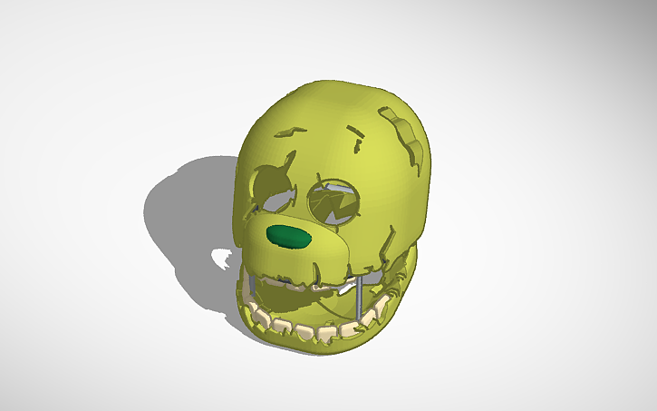 3D design springtrap head - Tinkercad