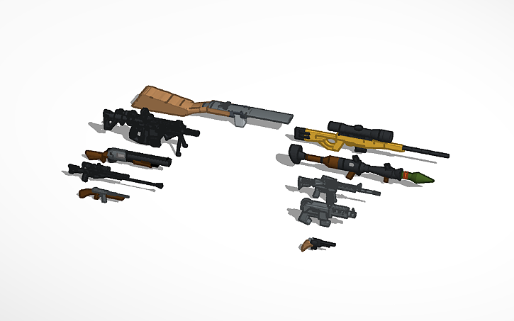 3D design gun - Tinkercad