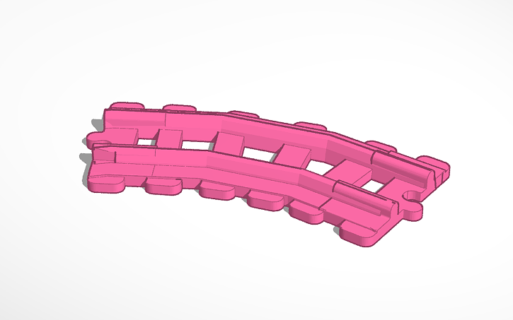 3D design Playmobil 123 curved rail - Tinkercad
