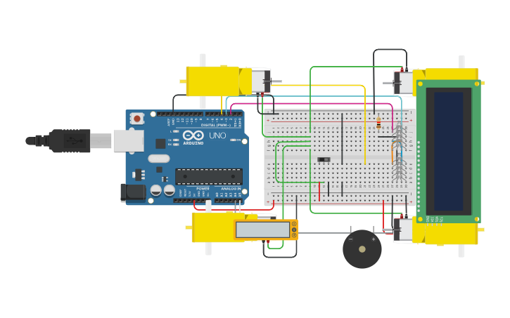 Circuit design Police Car - Tinkercad