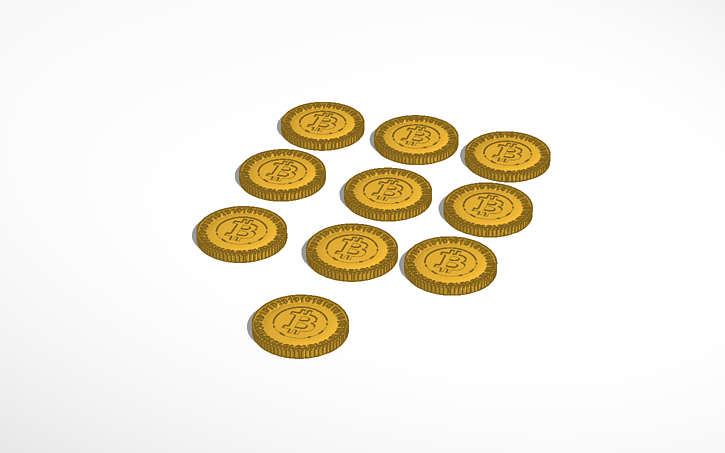 3D design Gold Coins - Tinkercad