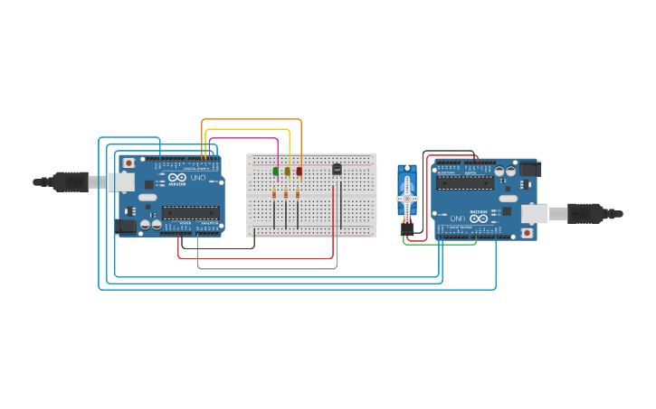 Circuit design UART - Tinkercad