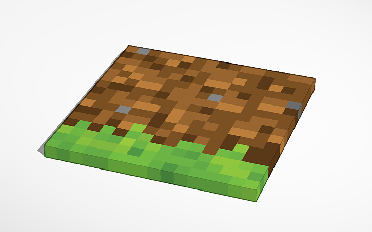 3D design Minecraft (256 pixels) so hard - Tinkercad