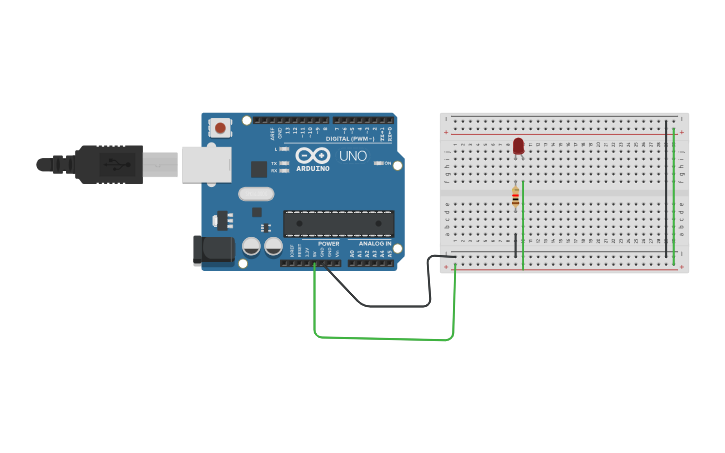 Circuit design Encendido de led con Arduino - Tinkercad