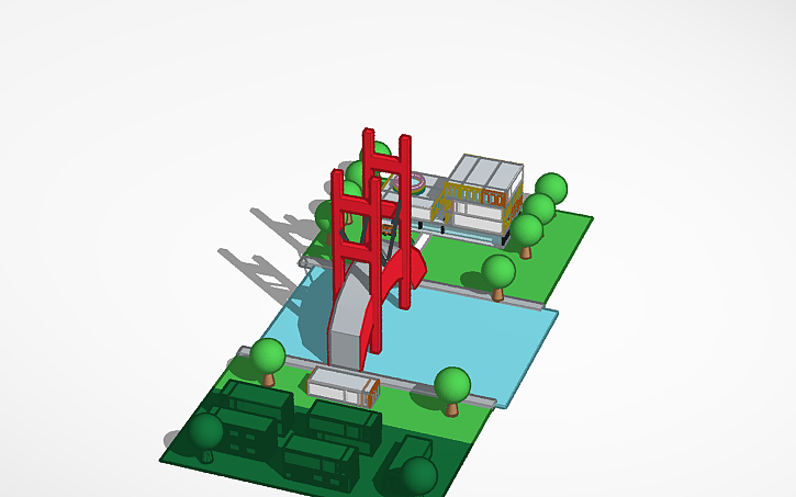 3D design Urban City - Tinkercad
