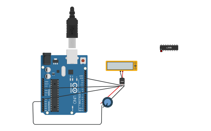 Autocad Humidity Sensor Circuit design Temperature and humidity sensor - Tinkercad