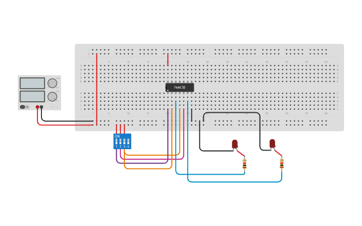 Circuit design Encoder - Tinkercad