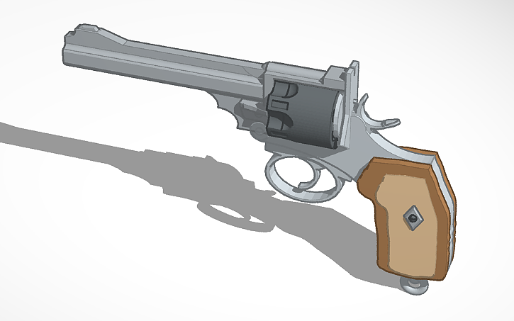 3D design Webley Revolver - Tinkercad