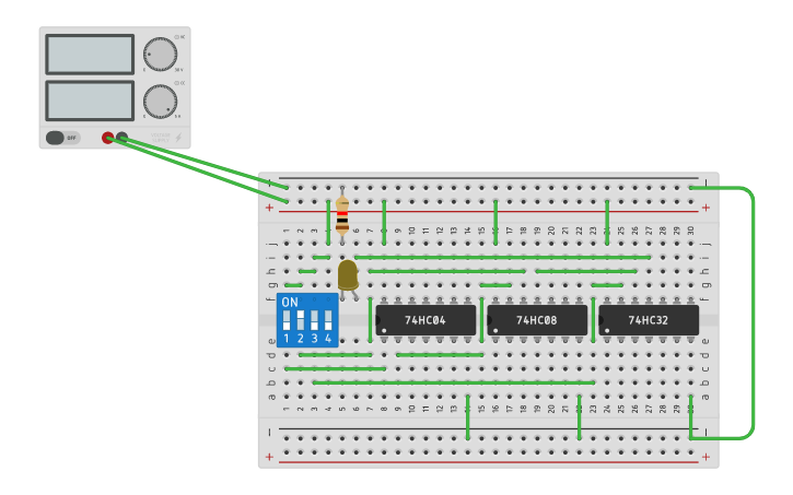 Microcontroller Program Code For Not Gate Circuit design NOT GATE - Tinkercad