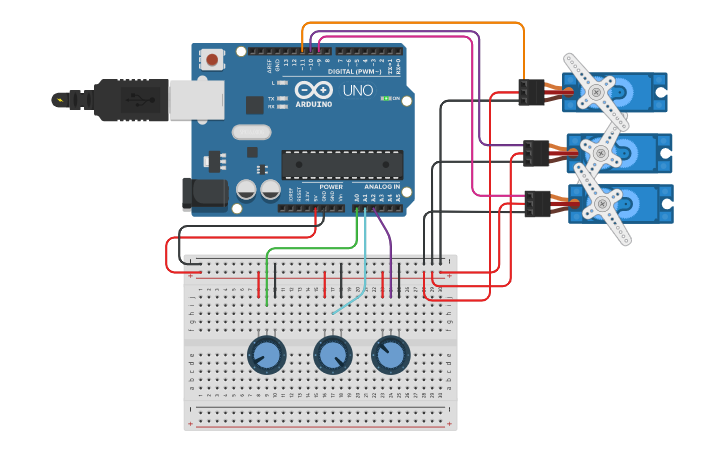 Circuit design Exercise 1: Potentiometer control of multiple servo ...