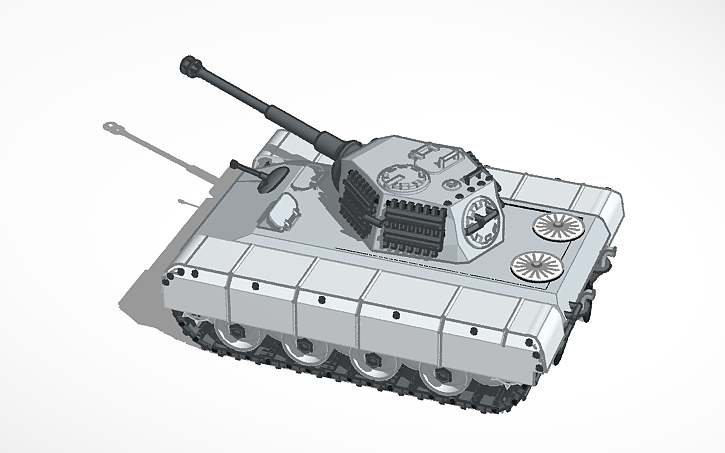 3D design Tank model - Tinkercad