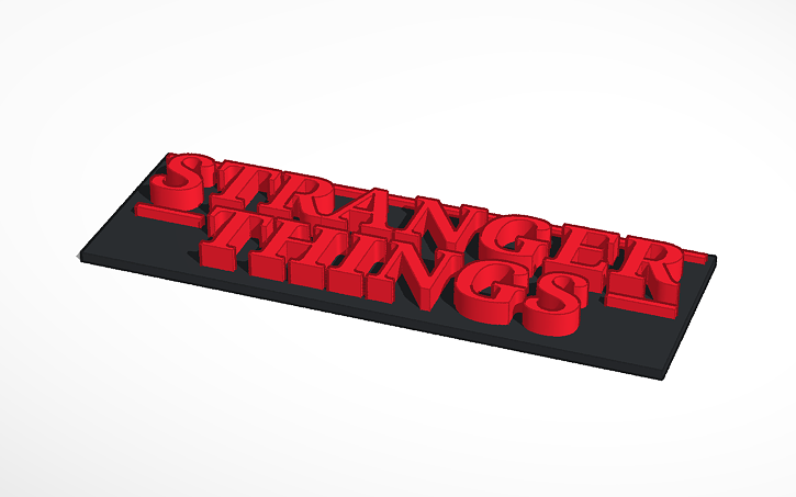 3D design Stranger Things - Tinkercad