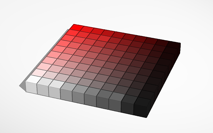 3D design red gradient - Tinkercad