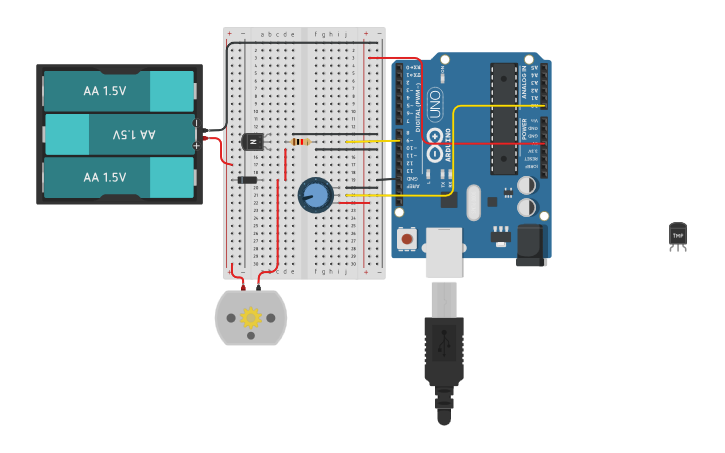 Circuit design motor - Tinkercad
