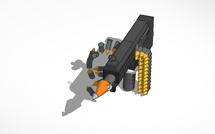 3D design Machine Gun - Tinkercad