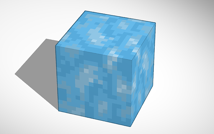 3D design Minecraft Ice Block - Tinkercad