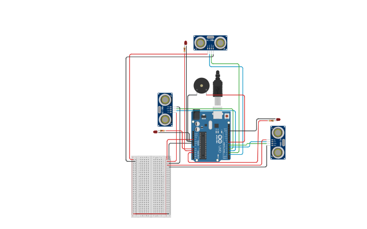 Distance Sensor Cad Model Circuit design Distance Sensor by Ethan C - Tinkercad