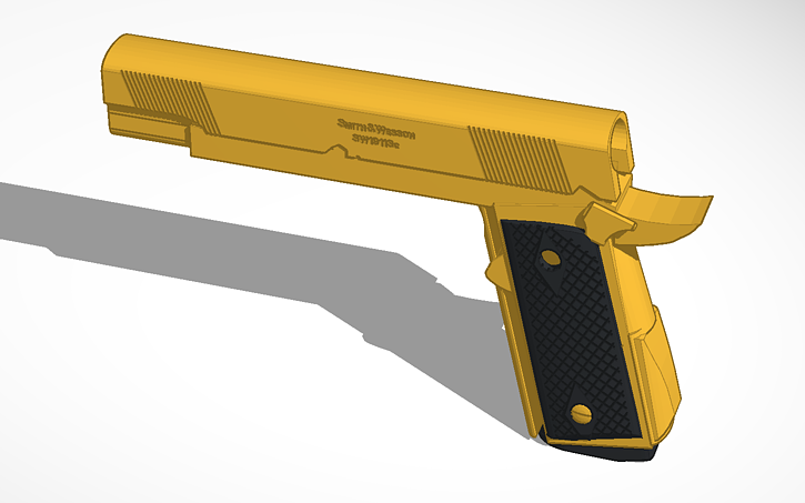 3D design GOLDEN EAGLE GUN - Tinkercad
