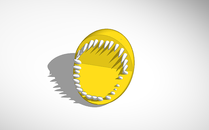3D design Pac-Man with teeth - Tinkercad