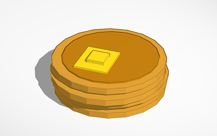 Inker Pad 3D design pancakes - Tinkercad