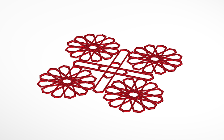 3D design Arabic pattern - Tinkercad