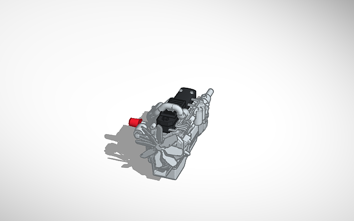 3D design 6.7L Cummins Turbo Diesel - Tinkercad