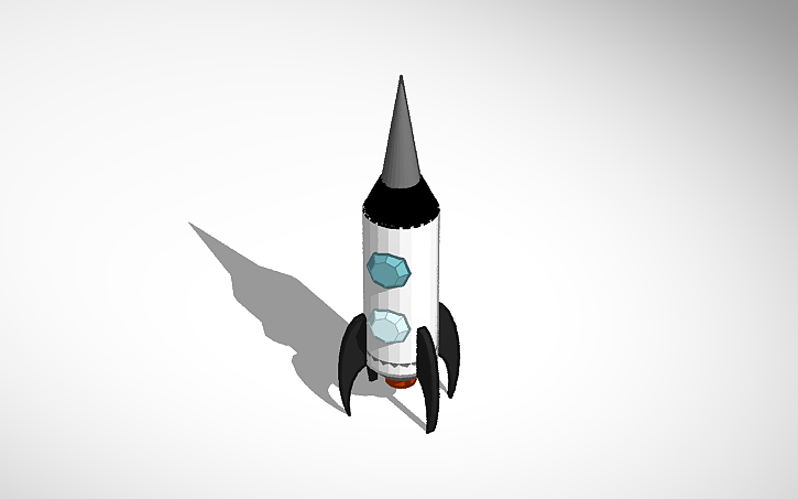 3D design Rocket design - Tinkercad